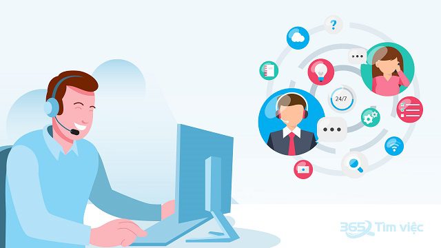 Điện thoại viên có chức năng hỗ trợ nhu cầu của khách hàng