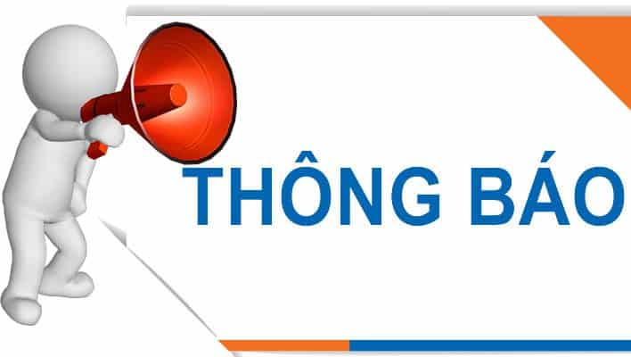 Thông báo thời gian livestream